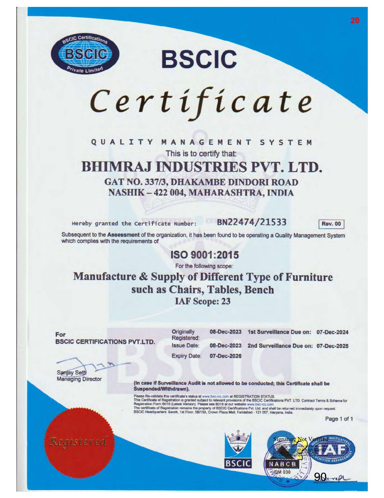 ISO 9001:2015 — Quality Management System