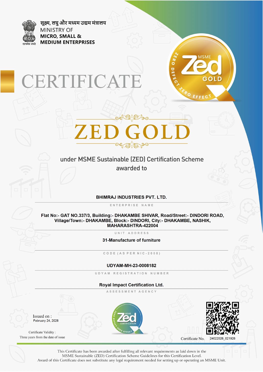ZED Gold — Zero Defect Zero Effect Manufacturing